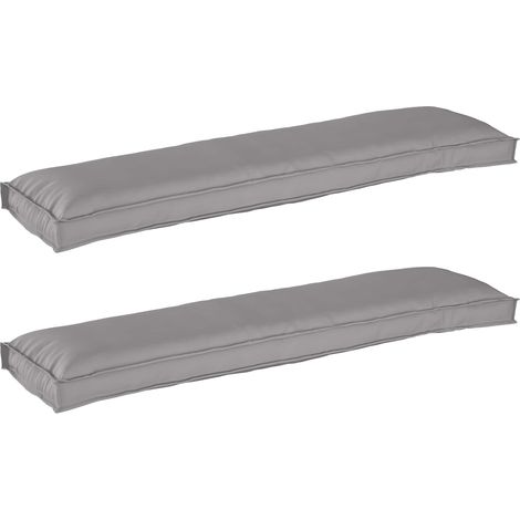 Palettenkissenset 2 pcs Grau 150 x 40 x 8 cm Oxford-Stoff