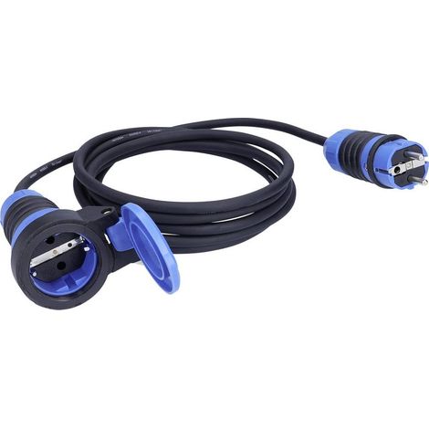 AS Schwabe 62321 Alimentazione Prolunga 16 A Nero-Blu 25 m H05RN-F 3G 1,5 mm² Con cappuccio protettivo (1/4)
