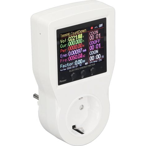 Prise intelligente avec compteur, surveillance en temps réel, courant maximal de 16 A, 3 680 W, Wi-Fi, prise secteur AC85-265 V, prise européenne