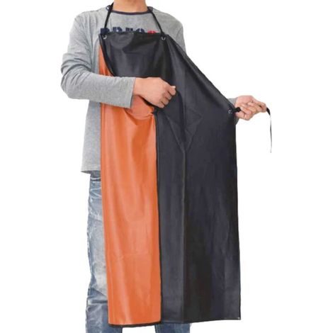 Slim Work Apron PVC Light Weight Waterproof Slaughterhouse Apron Unisex Factory Apron Oil & Water Resistant