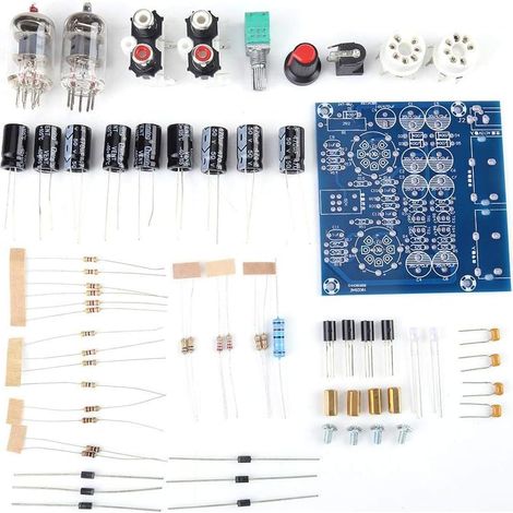Kit Amplificateur à Tube Vide 6J1 Préampli Casque AC12V 0.8A (1/5)