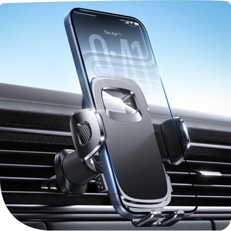 Support de téléphone Portable amélioré pour Votre Voiture avec Crochet en métal, Support de téléphone Portable Pratique pour Grille d'aération, Utilisation à Une Main, Support Universel pour (1/5)