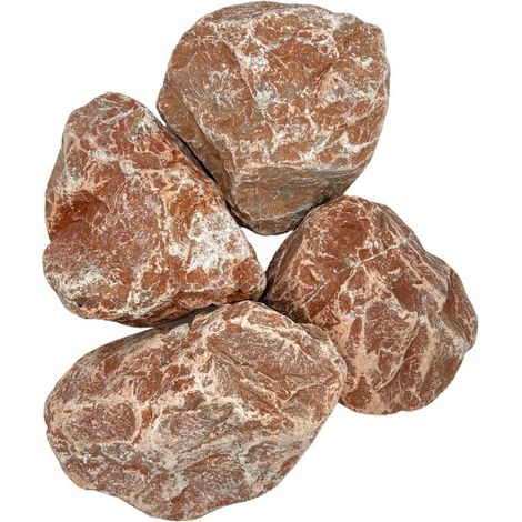PACK +/- 1T (2 X 500Kg) Pierre à Gabions Rouge Ø 80/150 mm - Livraison STANDARD (1/5)