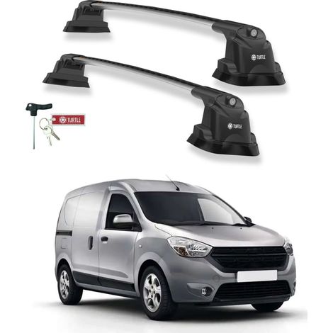 TURTLE kompatibel mit Dacia Dokker 2013-2022 Dachträger Air3 Grau (1/5)
