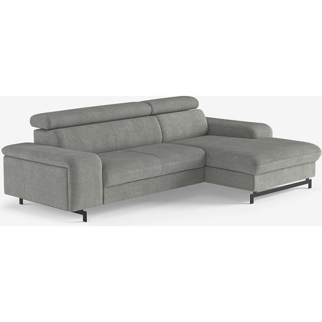 3-Sitzer Ecksofa mit rechter Ottomane und verstellbarer Kopfstütze Hiala - Beige (1/5)