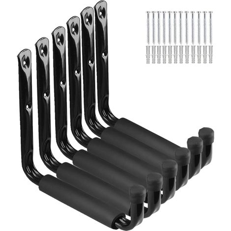 ZOLGINAH Crochets d'échelles de Stockage de Garage, Support Utilitaire de Bras Jumbo Résistant de 24CM pour Outils de Jardin, Panneaux de Surf, Chaises se Pliantes (1/5)