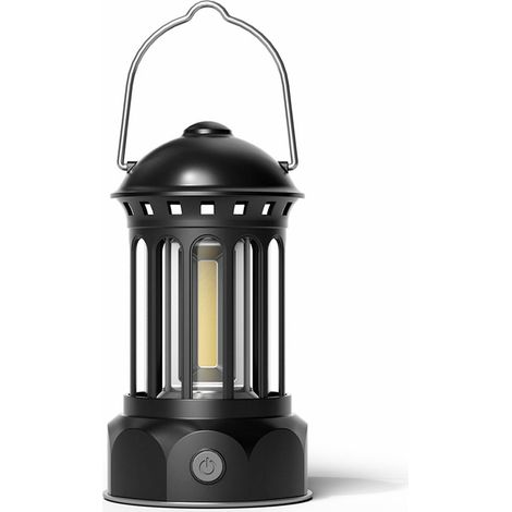 Lampe de camping rétro COB, ABS chromé et fer, lanterne portable pour pêche extérieure (1/5)