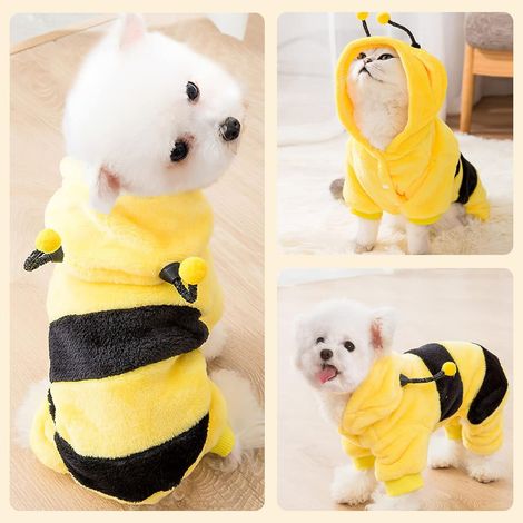 Tuta per cani di piccola taglia, grazioso cappotto invernale caldo per animali di piccola e media taglia, cappotti per cuccioli (L, orso bruno) (1/4)