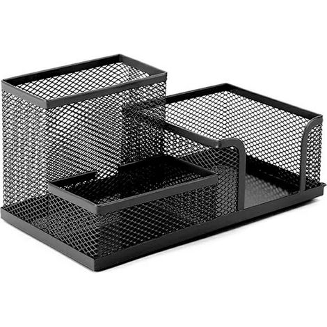 Boîte de rangement en métal noir, à 3 compartiments, pour la maison, la chambre ou le bureau.-AquaForge (1/5)