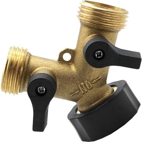 Gartenschlauch Verteiler aus ABS und Vernickeltem Kupfer (1/5)