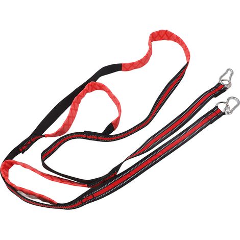 Échelle de bain pliable 3 marches antidérapante en nylon rouge pour bateau pneumatique, échelle de corde marine amovible. (1/5)