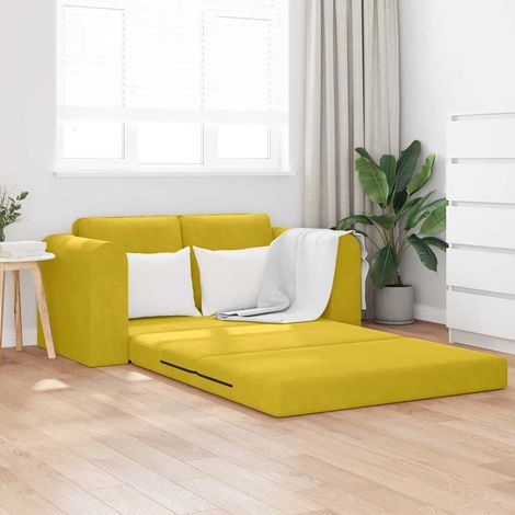 Canapé-Lit,Lit de jour,Lit de repos 60cm Jaune Velours (1/5)