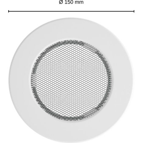Kratki Lüftungsgitter rund Warmluftgitter Kaltluftgitter Durchmesser 150 mm weiß (1/5)