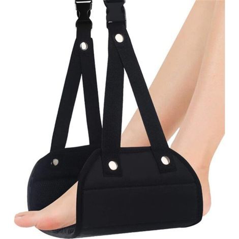 Repose-pied pour avion Meilleur repose-pieds de voyage, hamac pour pieds sans heurts et repose-jambes d'avion portable, offre une détente et un confort pour les longs vols (1/5)