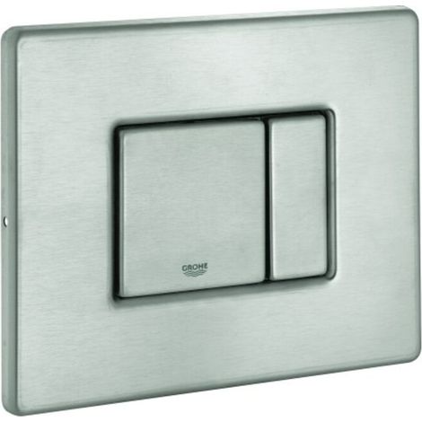Abdeckplatte 42374 mit Drucktaste edelstahl (1/2)