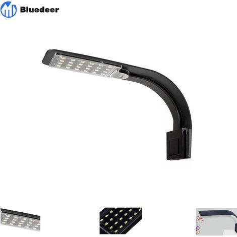 Aquarium Lampe LED Eclairage Blanc et Bleu Nano à Clip pour Poisson Plantes 23-50 cm (1/3)