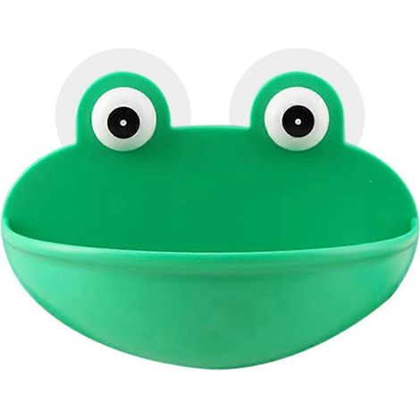 Seifenschale in Froschform mit Saugnäpfen, Seifenablage für Küche und Bad