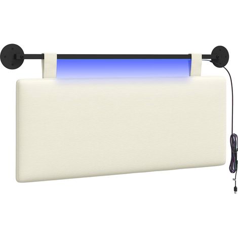 Maison Exclusive - Tête de lit suspendue Crème Tissu en velours côtelé (1/5)