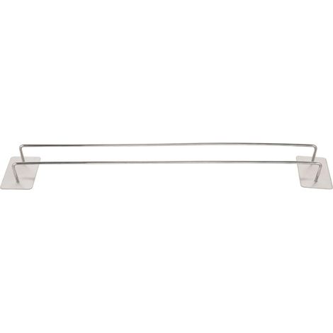 Porte-Chaussures Robuste Rails Solides en Acier Inoxydable Argenté Mural Gain de Place et Antirouille, pour Chaussures et Pantoufles (1/5)
