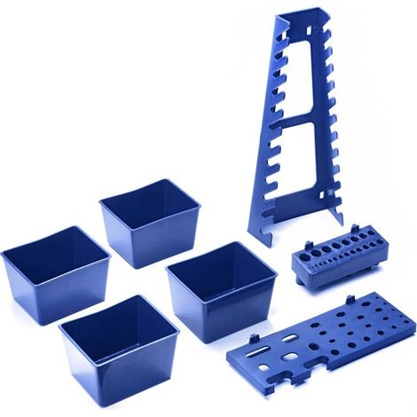 Lot de 7 accessoires et boites en plastique pour panneaux porte outils (1/6)
