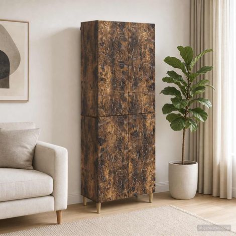 vidaXL Schrankset 2 pcs Geräucherte Eiche Holzwerkstoff (1/5)