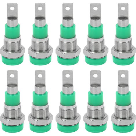 10 Pièces Douille Banane 4mm Bonne Conductivité Électrique Transmission Stable Bornes Connecteur pour Équipement Industriel Vert (1/5)