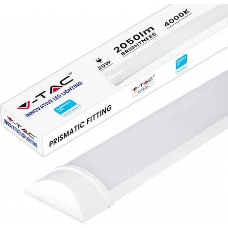 Plafoniera LED Prismatica 20W 60cm 4000K 120LM/W IP20 - Chip Samsung - V-Tac