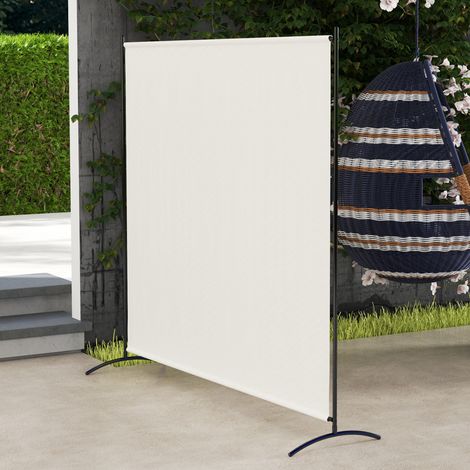 Pannello divisorio singolo per esterni, alto 180 cm, con protezione UV30+, beige.