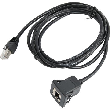 Câble Ethernet Cat5e 100M avec Connecteurs Mâle/Femelle, Extension Réseau et Panneau de Montage Universel (1/5)