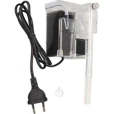 Filtro colgante para acuario: silencioso, de bajo consumo energético, 220–240 V, plástico, 80 x 120 mm. (1/5)
