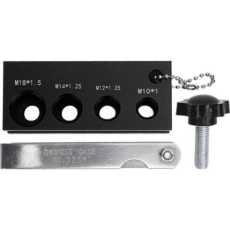 KIMISS Outil de Bougie D'allumage Universel 10 Mm 12 Mm 14 Mm 16 Mm Outil de Réglage de la Bougie D'allumage avec 32 Lames pour la Plupart (Black) (1/5)