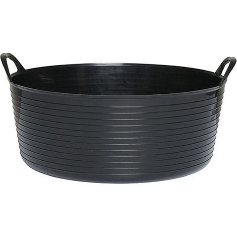 Horse Guard niedriger Futtereimer, schwarz - 16 Liter