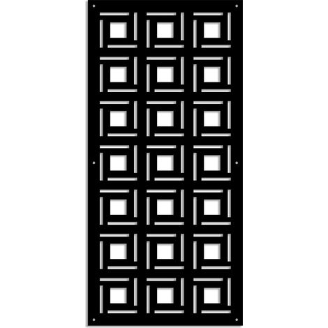 4SIDES - Panneau ajouré en PVC - Brise-soleil - Dimension : 47x94 cm - Couleur : noir