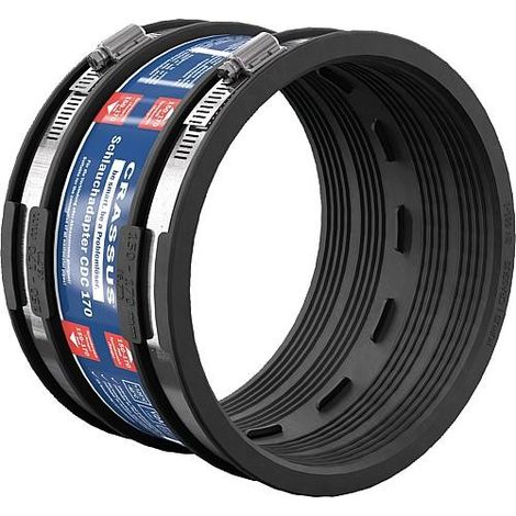 Crassus adaptateur de tuyau CDC 165 type 1, 120-135 mm, EPDM / V2A