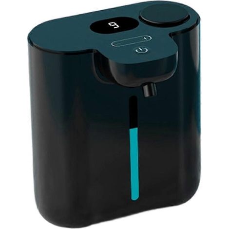 Distributeur de savon automatique intelligent à 9 niveaux réglables avec écran HD et capteur intelligent. Étanche IPX5, rechargeable et lave-vaisselle pour les mains. Noir. (1/5)