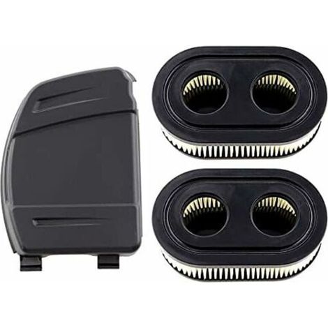 Filtro de aire universal para motores Briggs & Stratton – Paquete de 2 filtros + tapa, compatible con 550E a 675IS, reemplaza 594106/798339