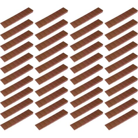Packung mit 50 selbstbrechenden 100-mm-Unterlegscheiben – Passgenau für Möbel – Hellbraun – Höhenverstellbar von 1 bis 8 mm – Breite 20 mm (1/4)