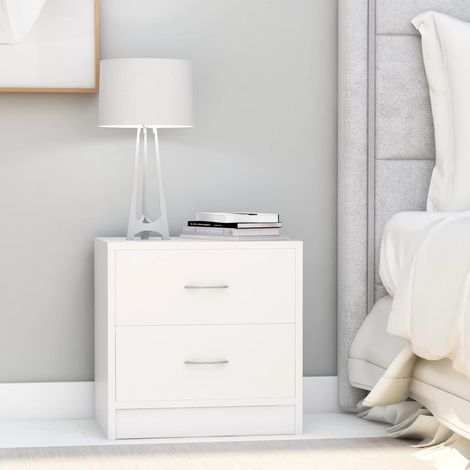 Bedside Cabinets 2 pcs White 40x30x40 cm Engineered Wood vidaXL (1/5)