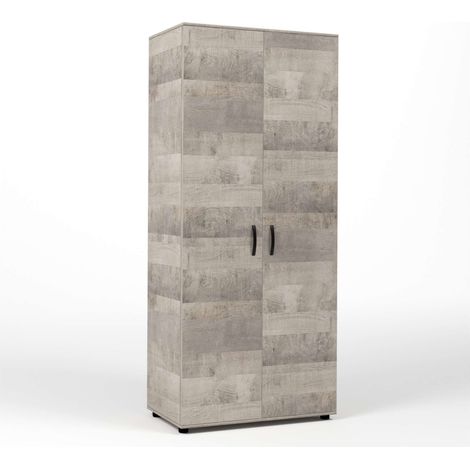 Kit Armadio 2 Ante 80X52X205 Cm Rovere Plat.K355