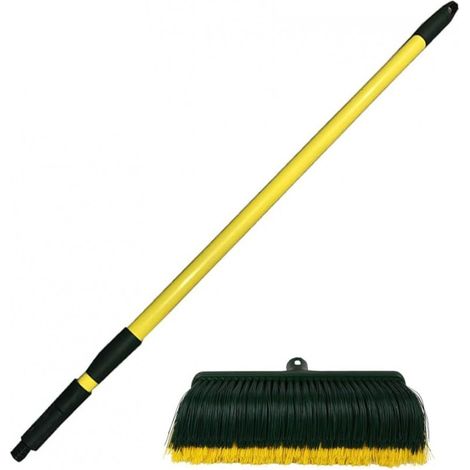 Suinga – Râteau pour gazon artificiel 0,8 à 1,4 m – Poignée extensible – Largeur de poils 25 cm – Nettoyage efficace tapis et gazon