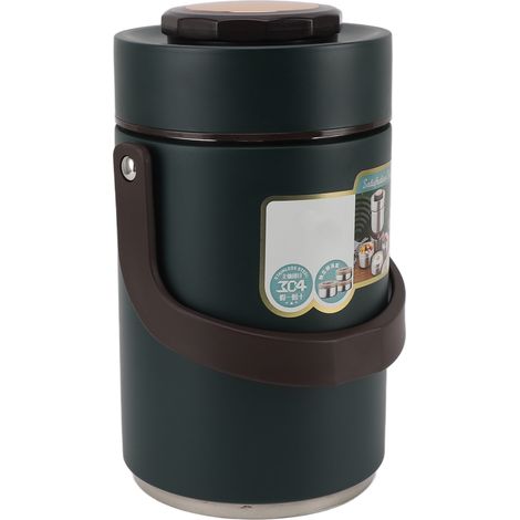 Boîte alimentaire isotherme en acier inoxydable grande capacité (2300 ml) - Boîte à lunch portable isotherme en acier inoxydable pour étudiants et adultes (1/5)