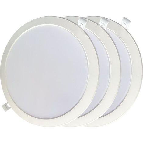 Faretto LED EDM 31567 18 W Ø 22 x 3,2 cm 3 Unità (6400 K) - Marca: EDM Prodotto - EAN: 8425998315677 (1/5)