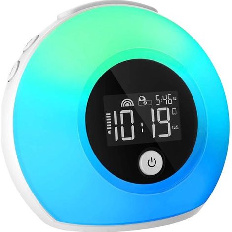 Reloj despertador Bluetooth,Mini altavoz inalámbrico para habitación infantil,Altavoz Bluetooth inalámbrico,Luz nocturna regulable,Luz LED (1/5)