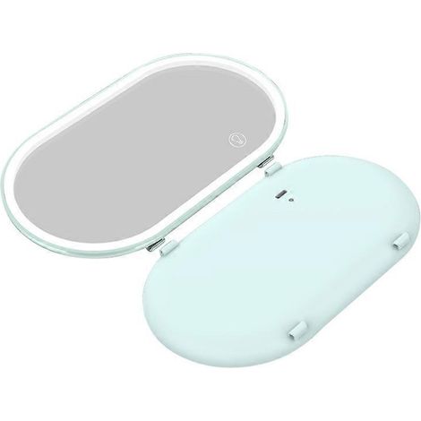 Auto-Schminkspiegel mit wiederaufladbaren LED-Leuchten, Schminkspiegel für die Sonnenblende, Auto-Schminkrückspiegel, Auto-Innenausstattung.