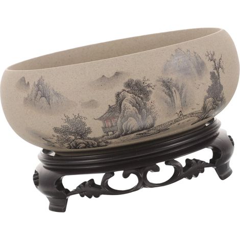 Piccolo vaso in ceramica ad acquerello per decorazione.