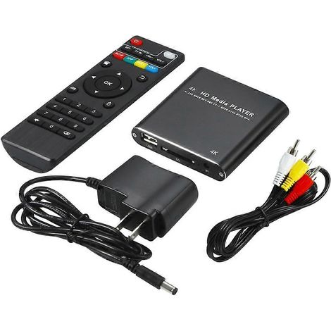 Hochauflösender 4K-HD-Videoplayer, Mini-Streaming-Media-Player für HD-Multimedia-Schnittstelle, USB-AV-Speicherkarten (USA) (1/5)