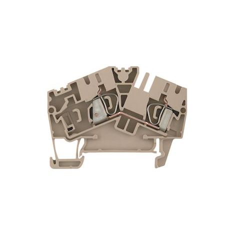 bloc de jonction - passage - a ressort - zdu - 4 mm2 - 32a - beige foncé - weidmuller 1770370000