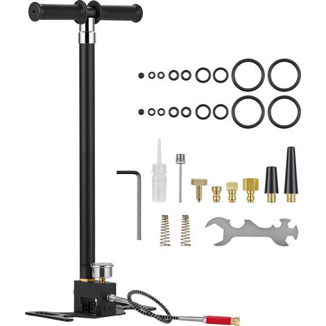 Mophorn Bomba Manual PCP de 4 Etapas, Bomba de Pistola de Aire con 5800 PSI 40 MPa, Incluye Filtro de Aceite y Humedad, Manómetro y Cuerpo de Acero Inoxidable, Ideal para Inflado de Neumáticos