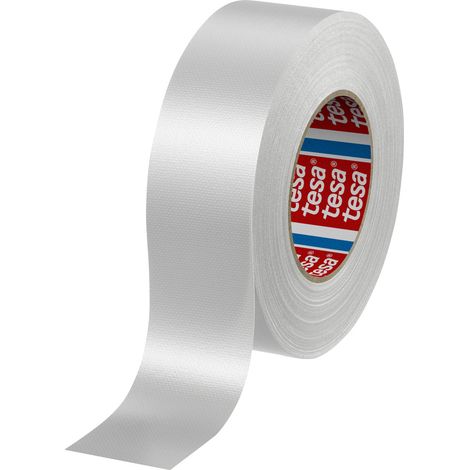 tesa Gaffer-Reparaturband 25 m x 50 mm Weiß 4688 Gewebe Wasserdicht (1/4)