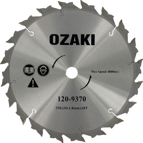 Messer 20 zähne mit grubberspitze 250mm UNIVERSELLE für